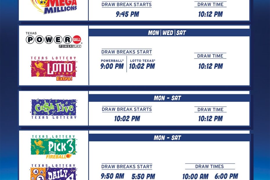 Texas Lottery Drawing Schedule