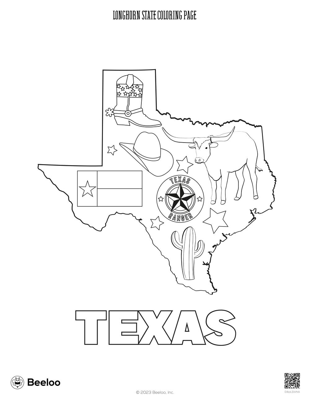 Texas themed Coloring Pages Beeloo Printable Crafts And Activities For Kids
