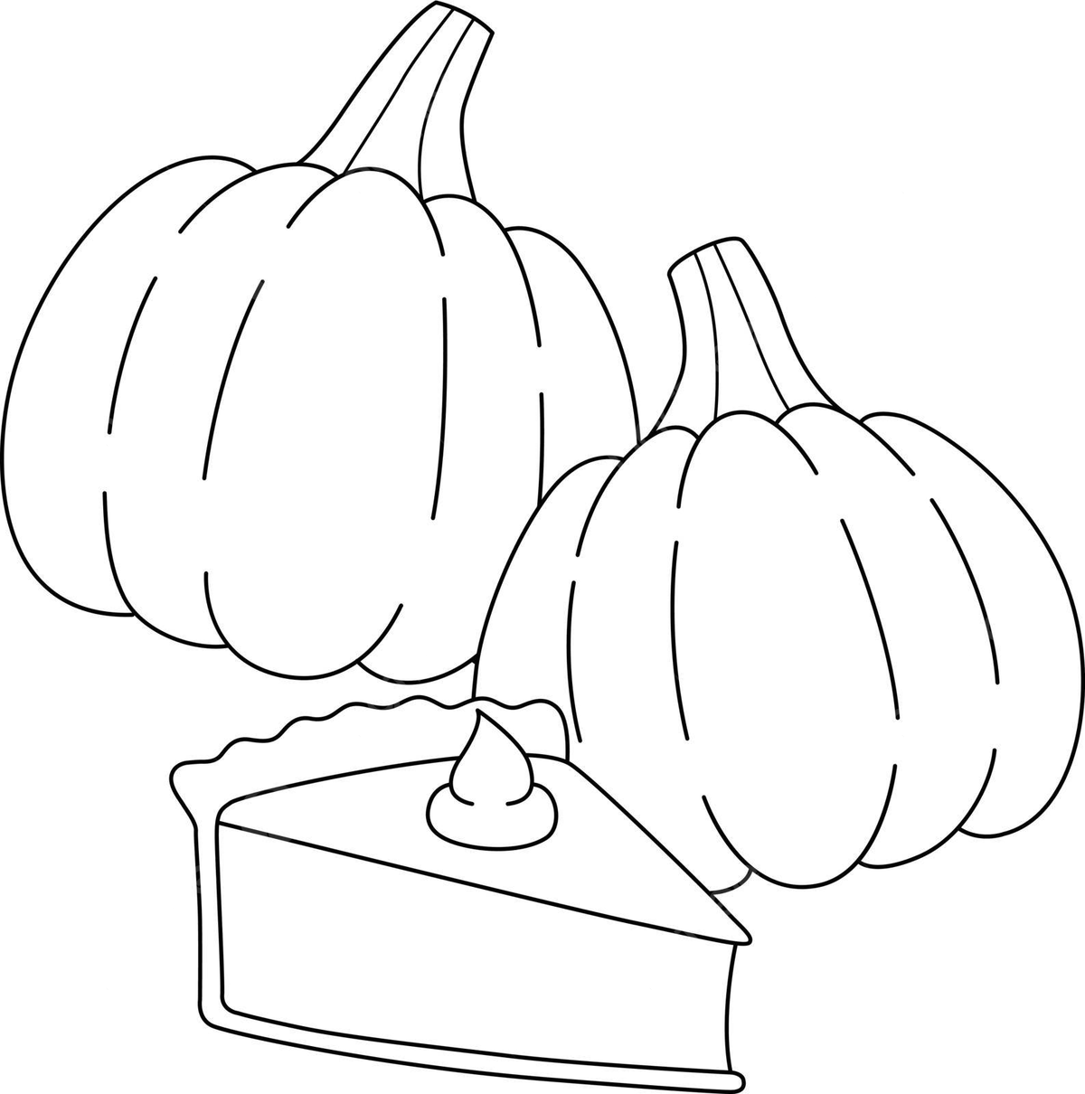 pumpkin pie coloring sheet
