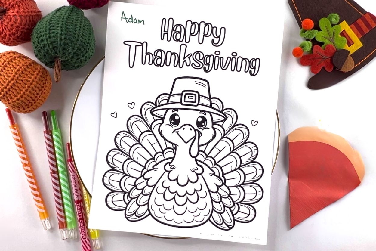 thanksgiving turkey coloring page free