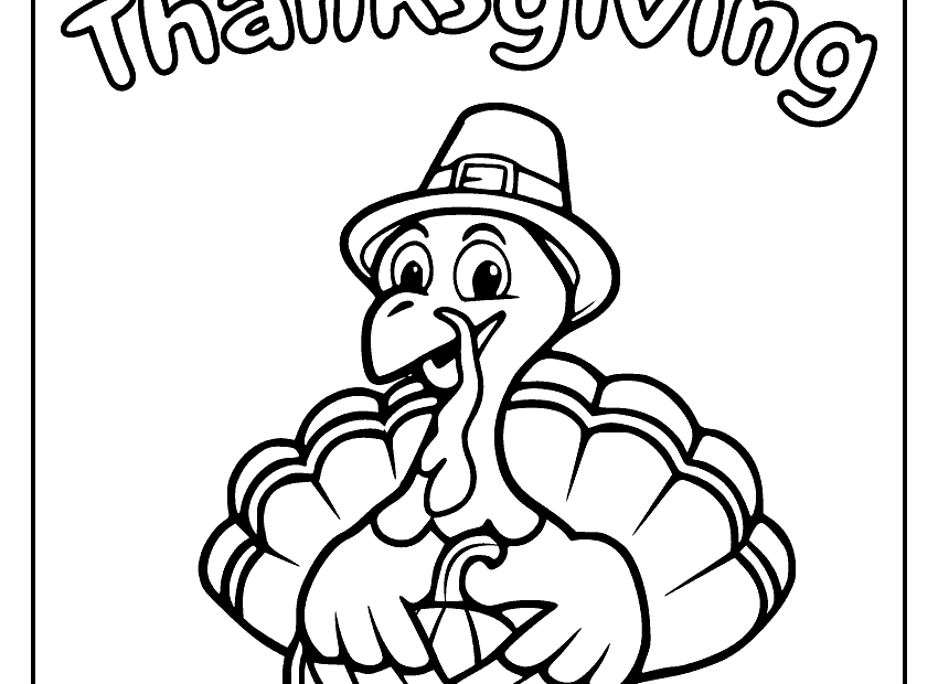 Thanksgiving Turkey Coloring Page Sketch Repo