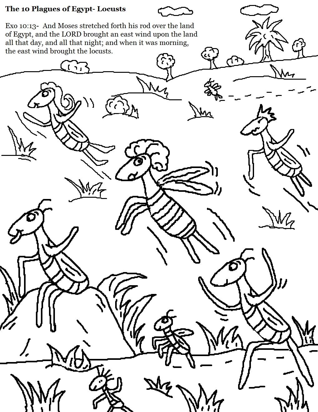 10 plagues coloring sheet