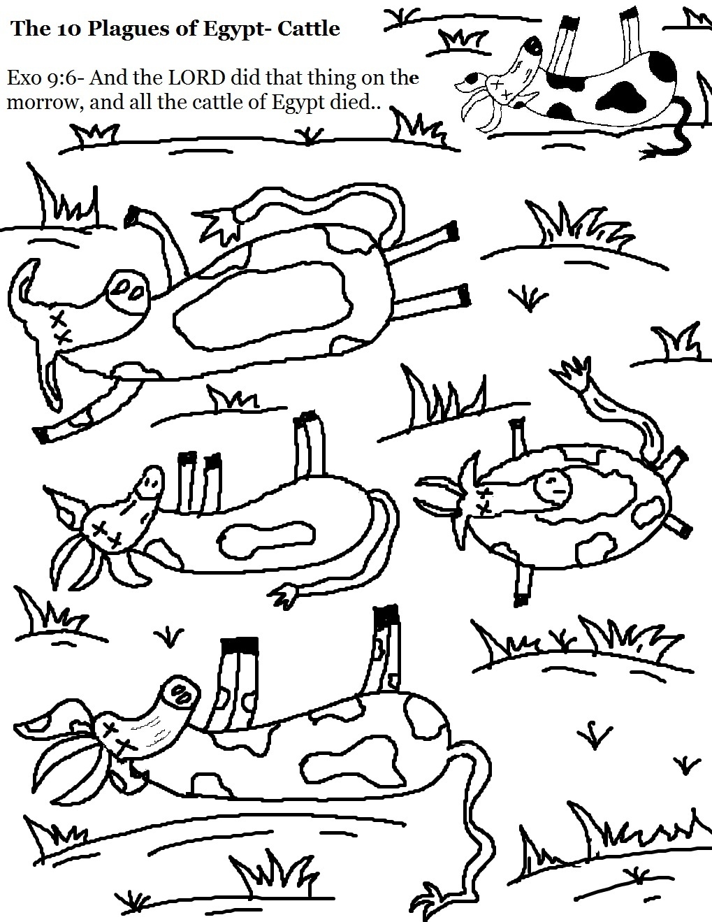 The 10 Plagues Of Egypt Coloring Pages