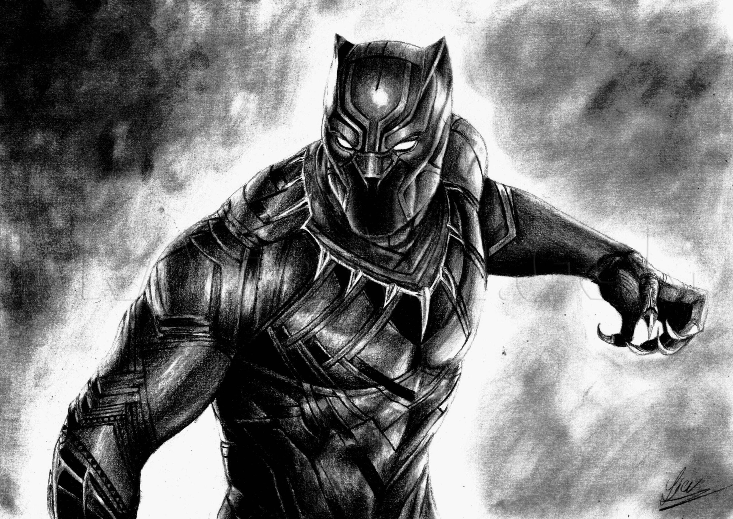 The Black Panther Drawing Tutorial Drawing Step By Step By DuskEyes969 DragoArt
