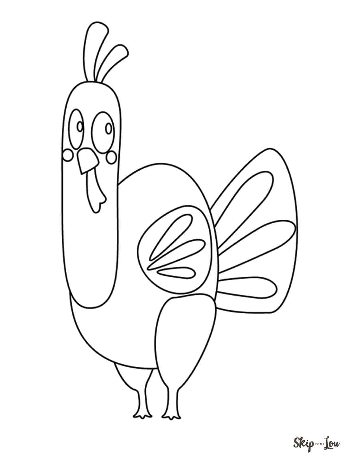 turkey coloring sheet free