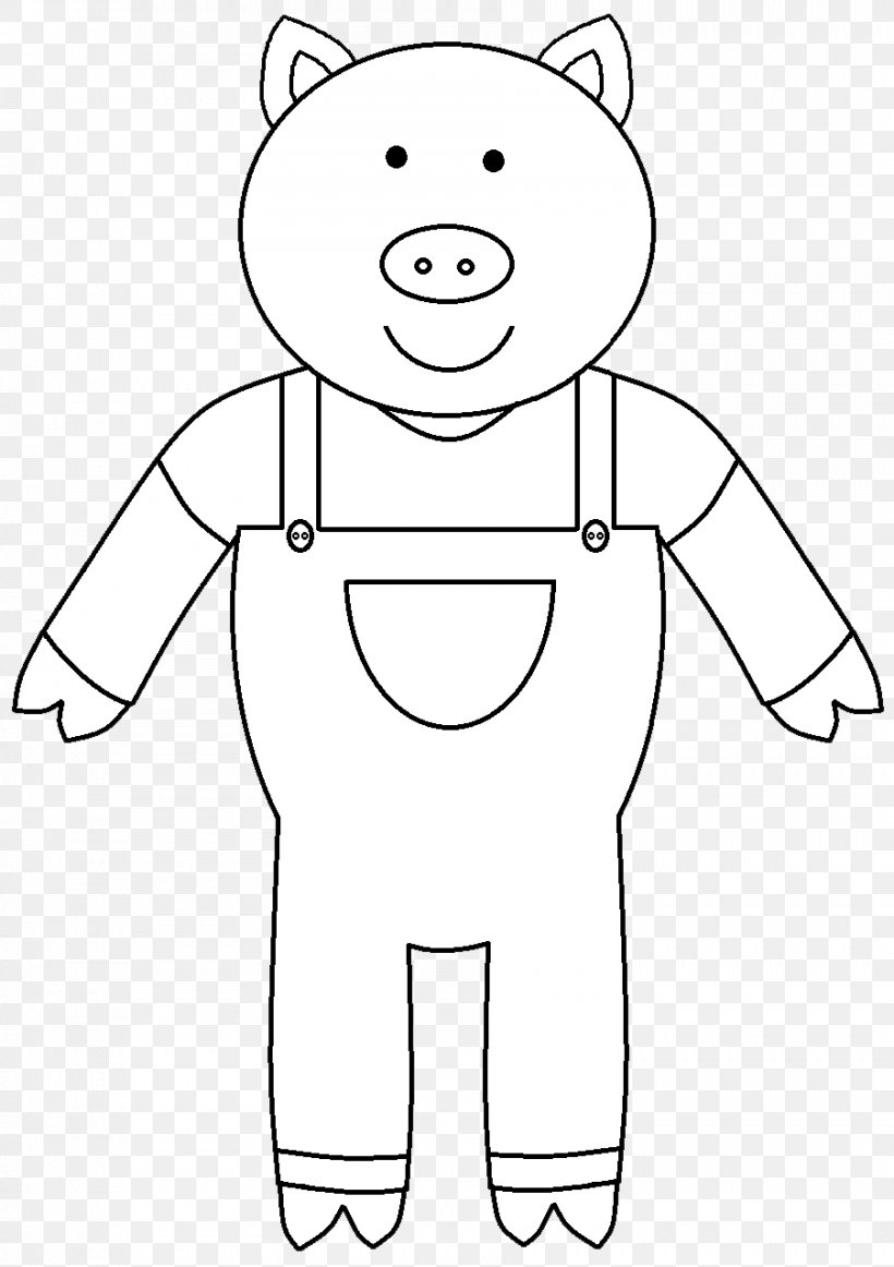 three little pigs colouring