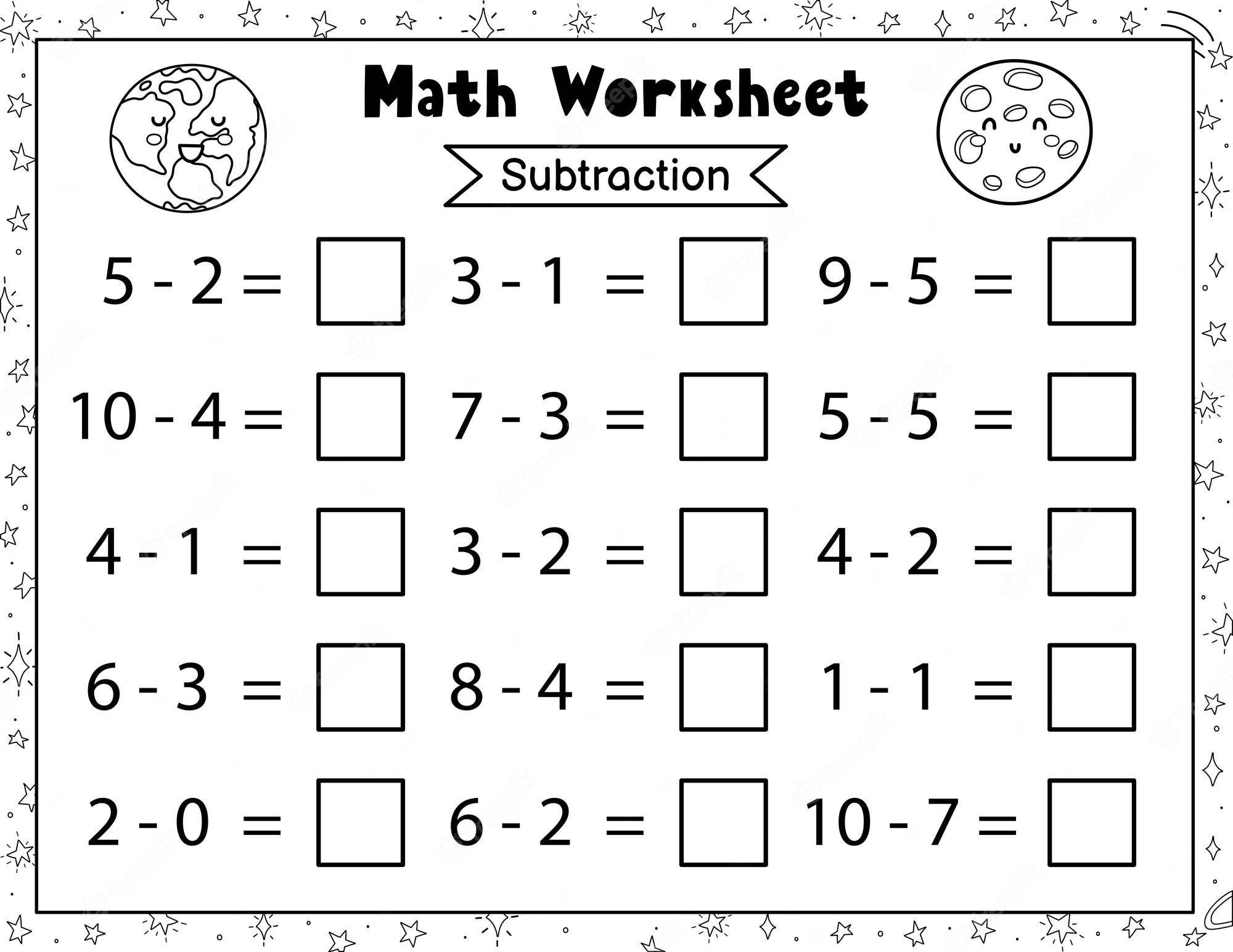 math sheet for 1st grade