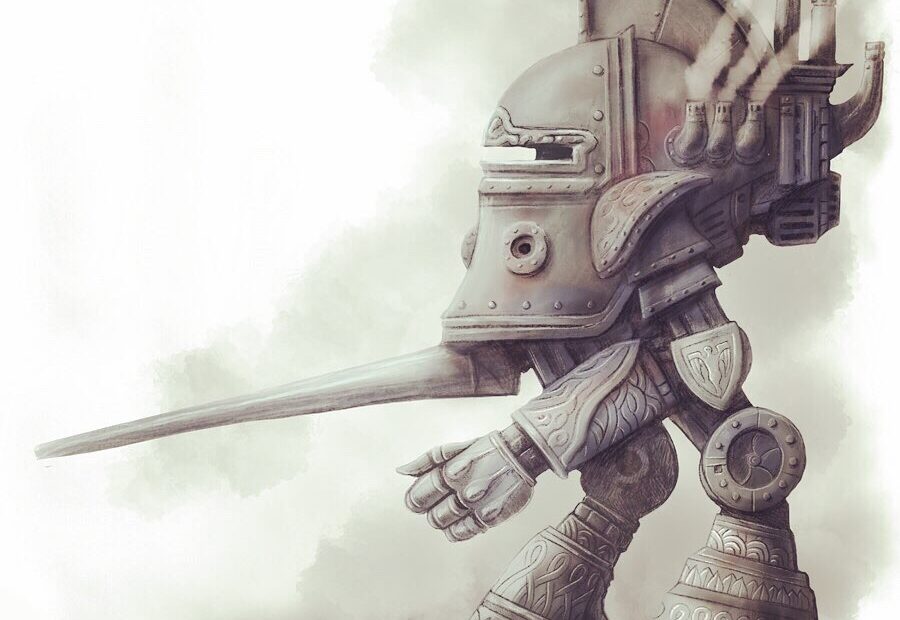 Theo Paxstone And The Dragon Of Adyron Steam Mech Drawing