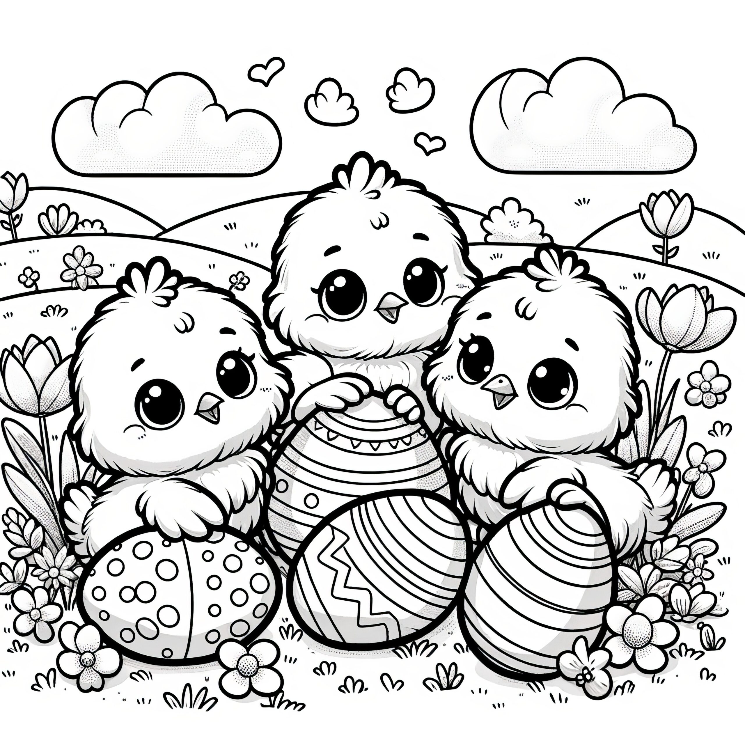 free coloring pages of eggs