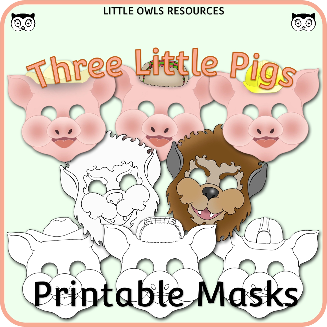 three little pigs free printable