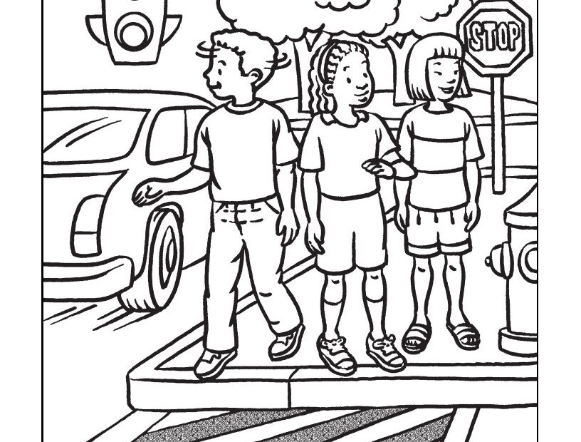 TIPP Pedestrian Coloring Sheet Traffic Injury Prevention Project TIPP