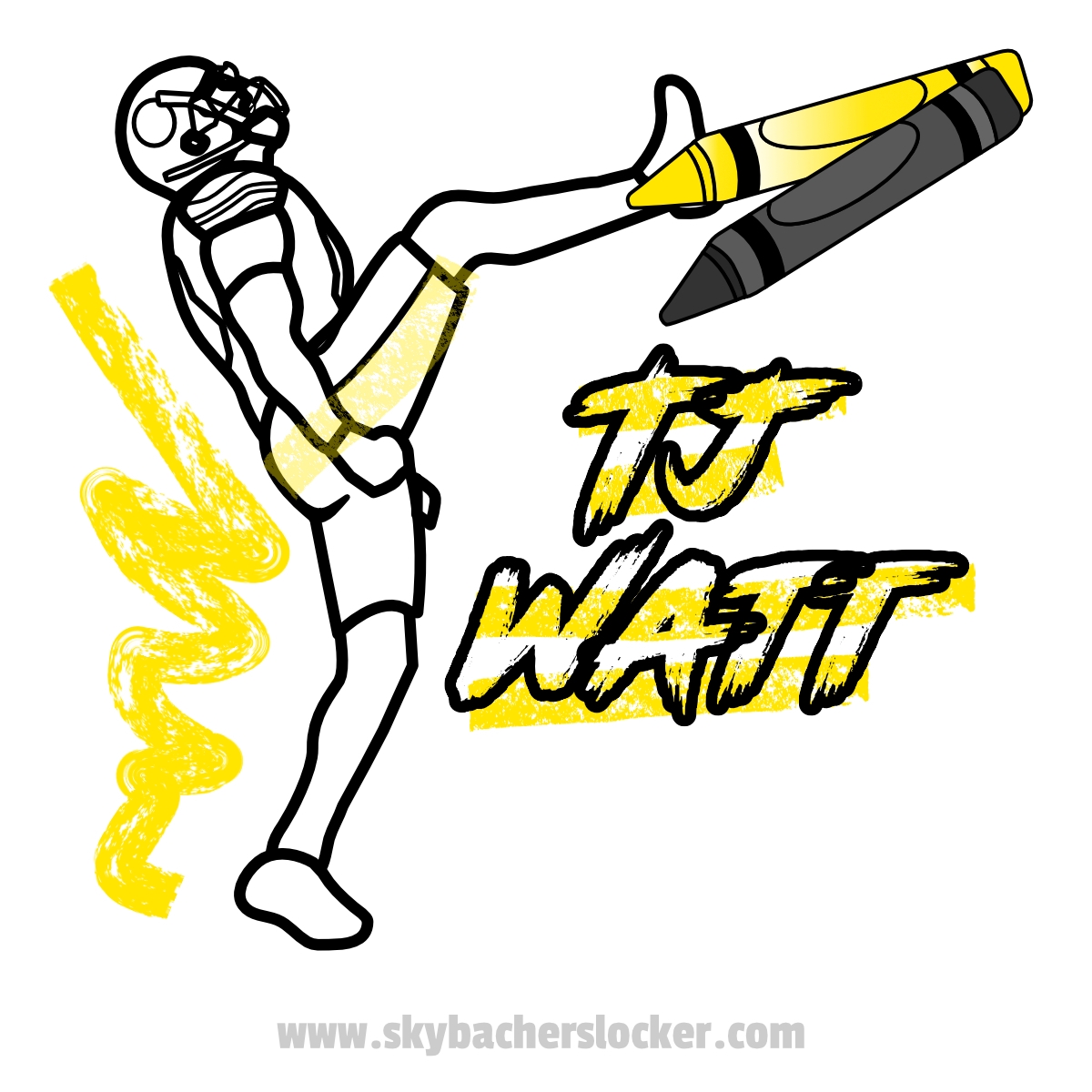 TJ Watt Steelers Coloring Page Skybacher s Locker