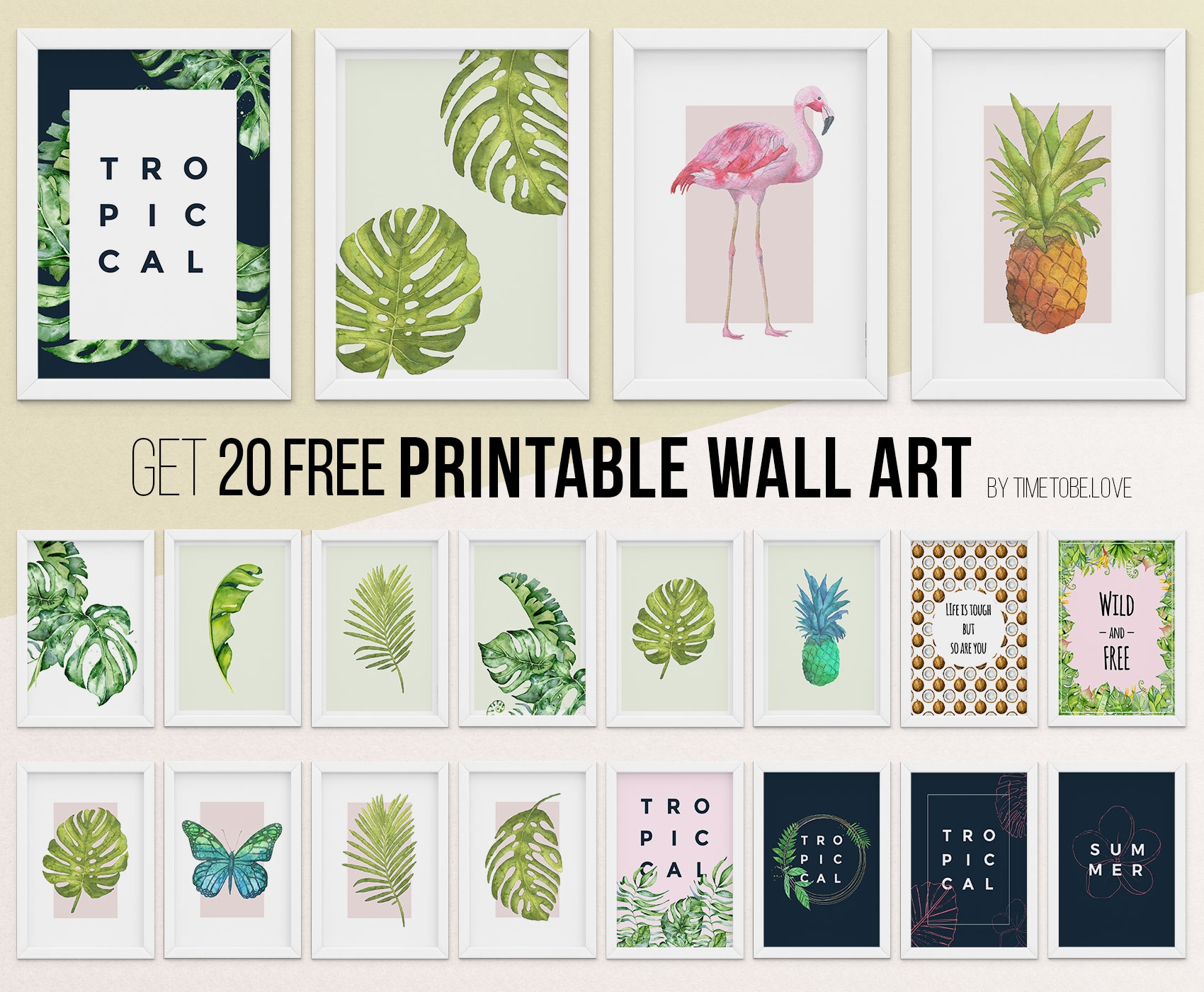 free printable tropical