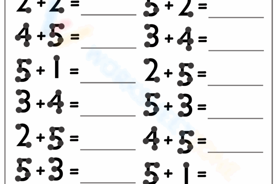 Touch Math Worksheets