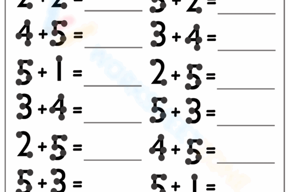 Touch Math Worksheets