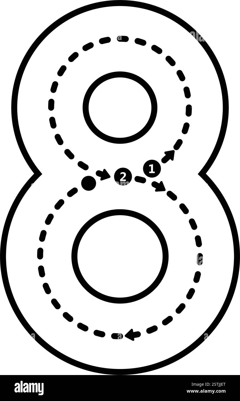 number 8 tracing worksheets