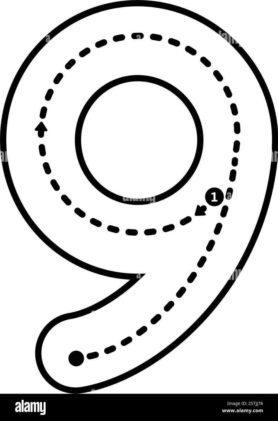 Tracing Number 9 Hi res Stock Photography And Images Alamy