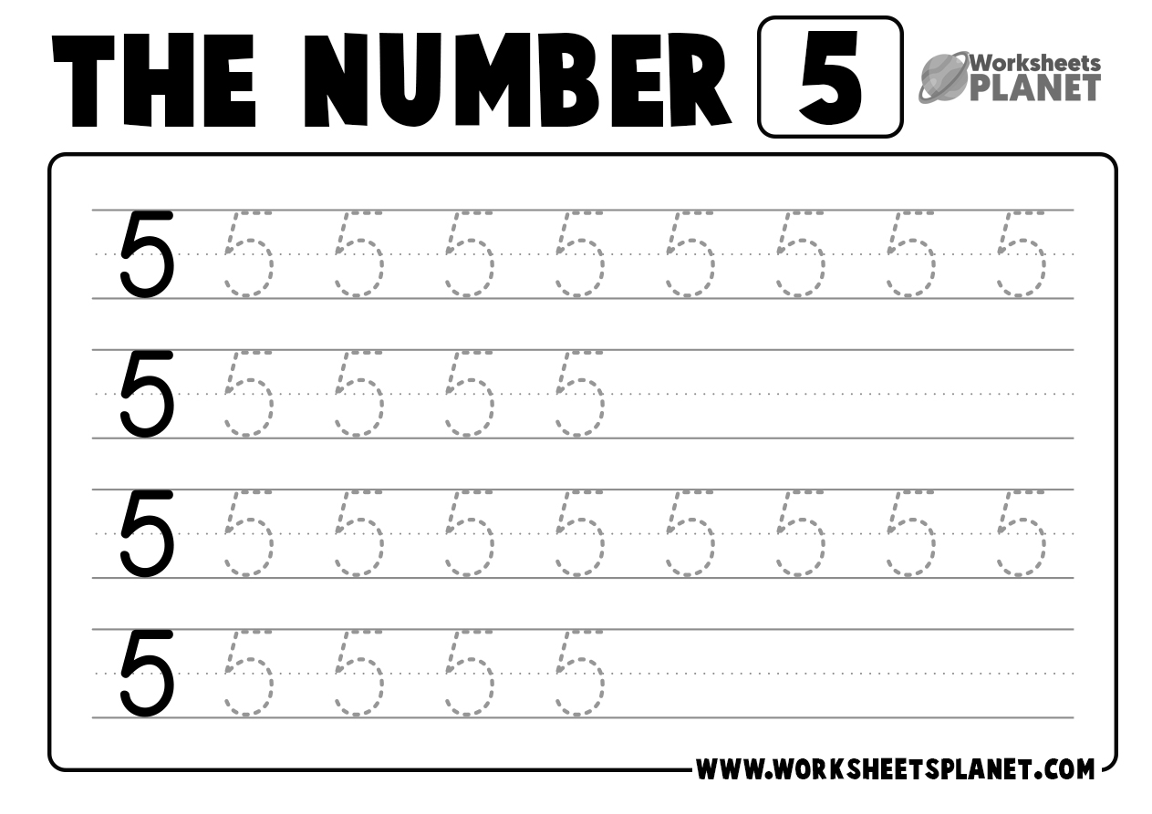 number 5 tracing sheet