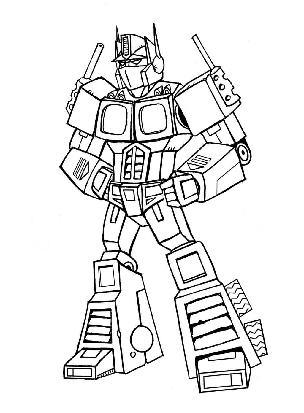 free optimus prime coloring pages