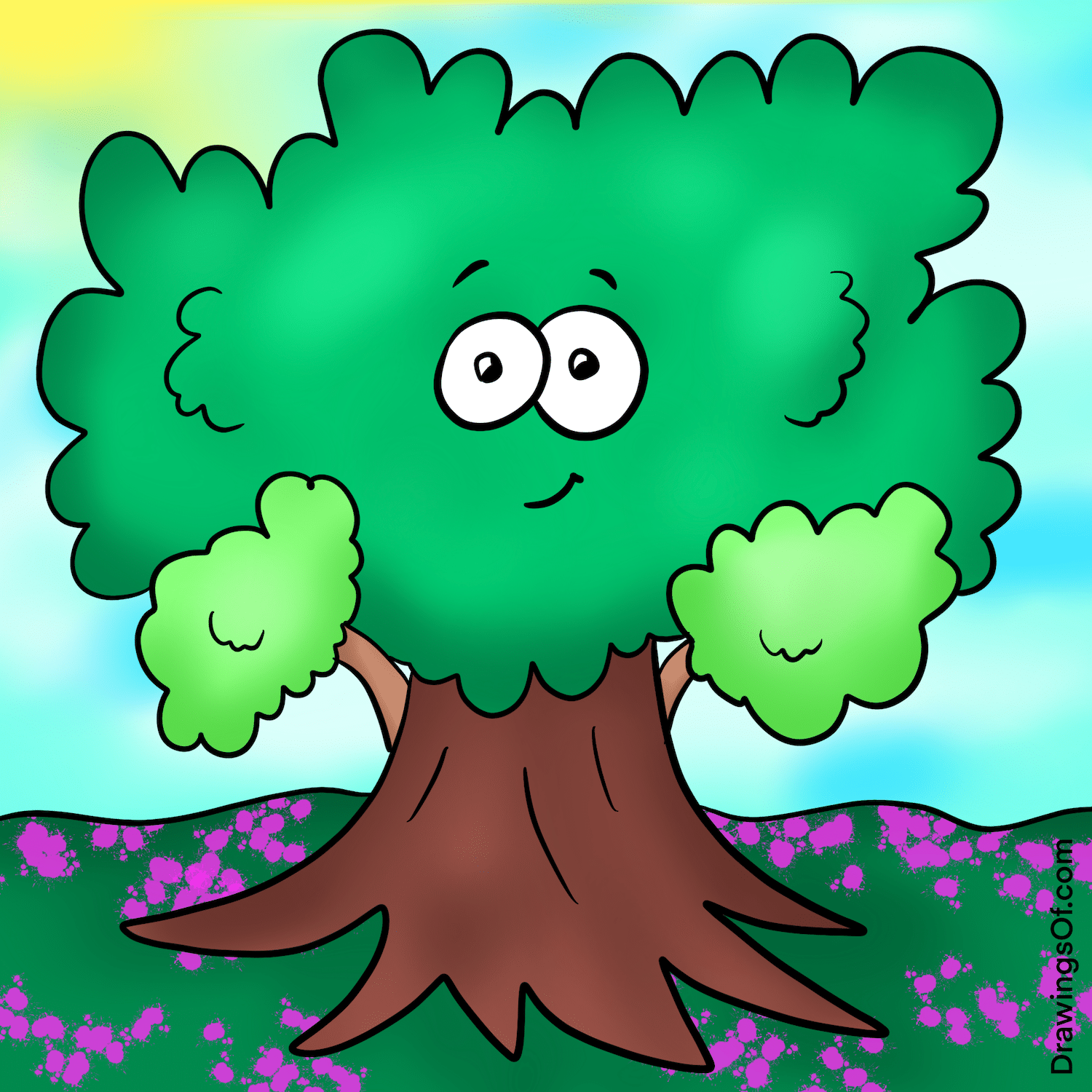 easy tree drawing