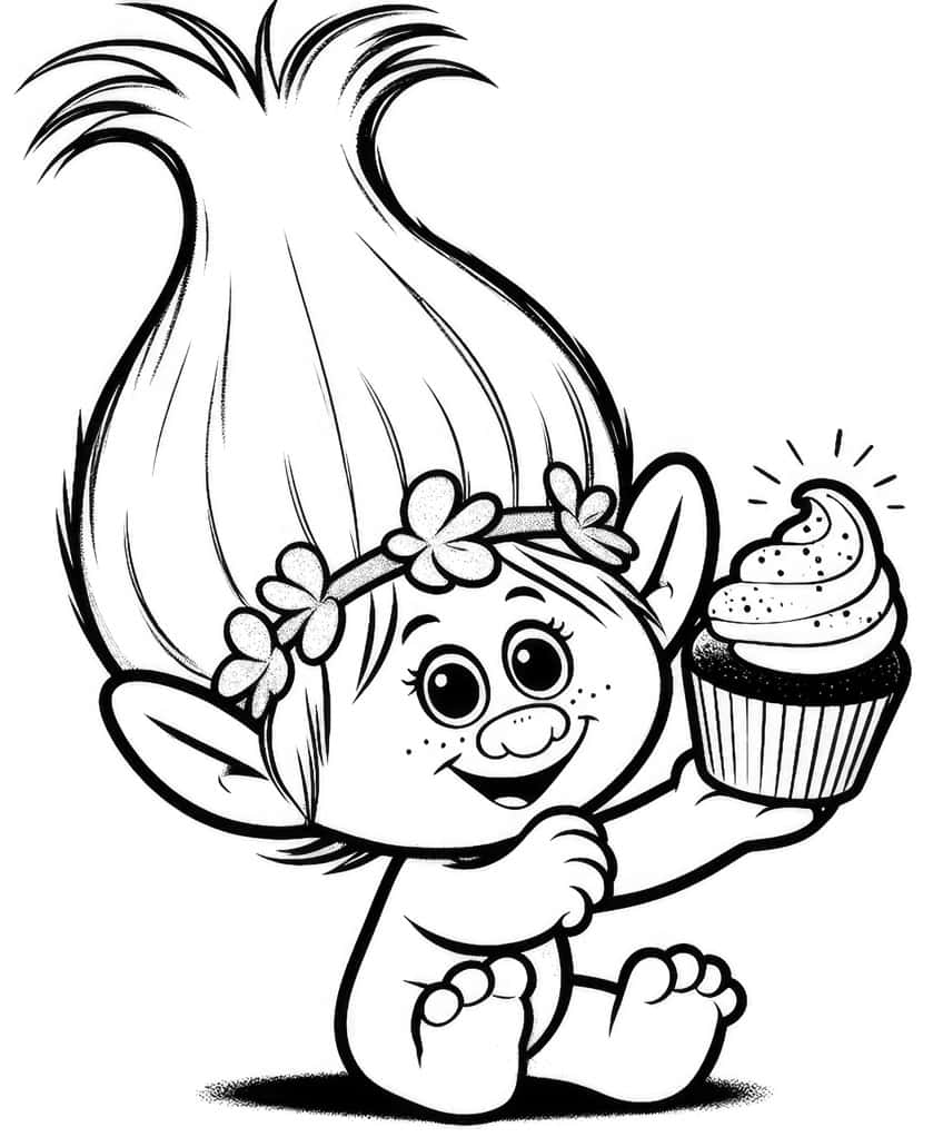 trolls coloring sheet