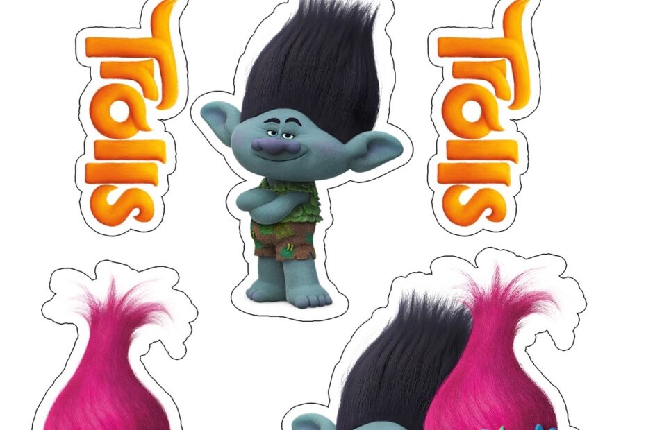 Trolls Free Printable Cake Toppers Oh My Fiesta In English