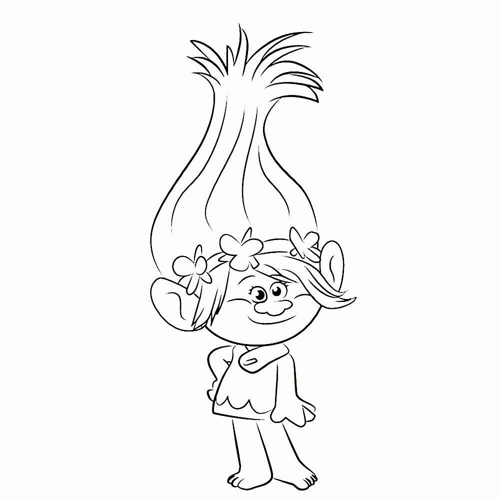 Trolls Free To Color For Children Images Tagged 