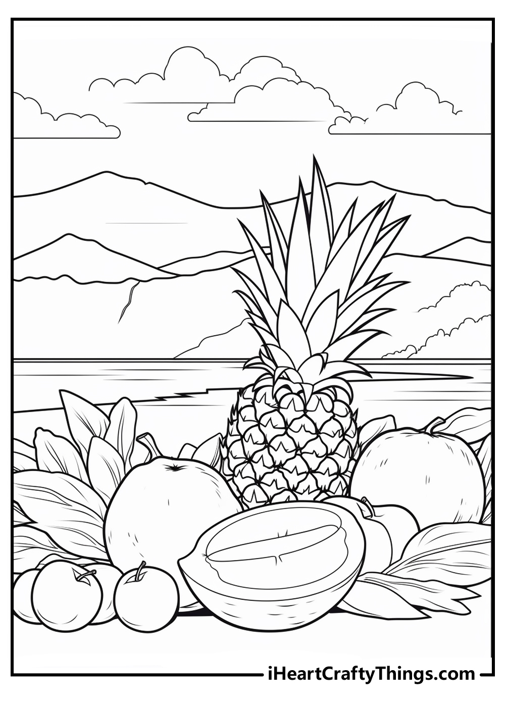 tropical coloring pages free