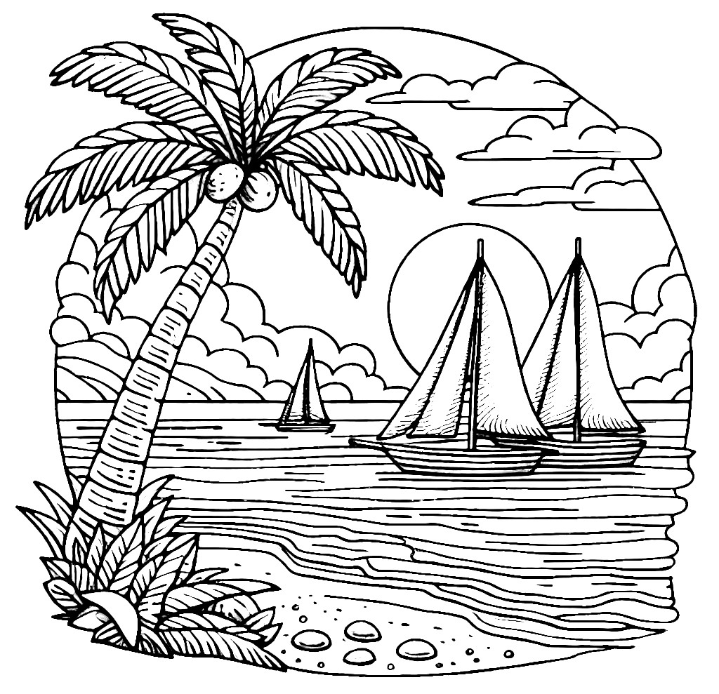 Tropical Coloring Pages 24 Free Printable Sheets