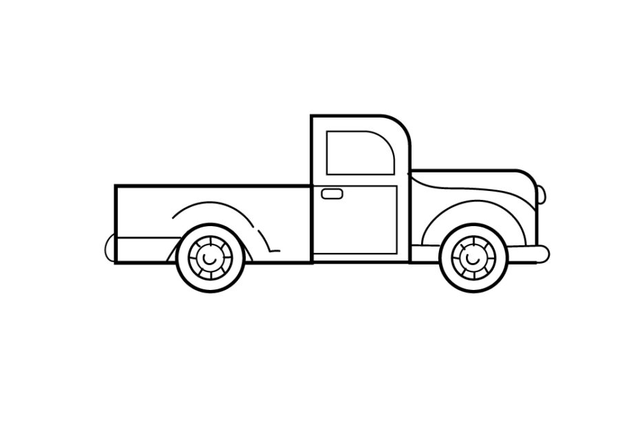 Truck Drawing How To Draw A Truck Step By Step