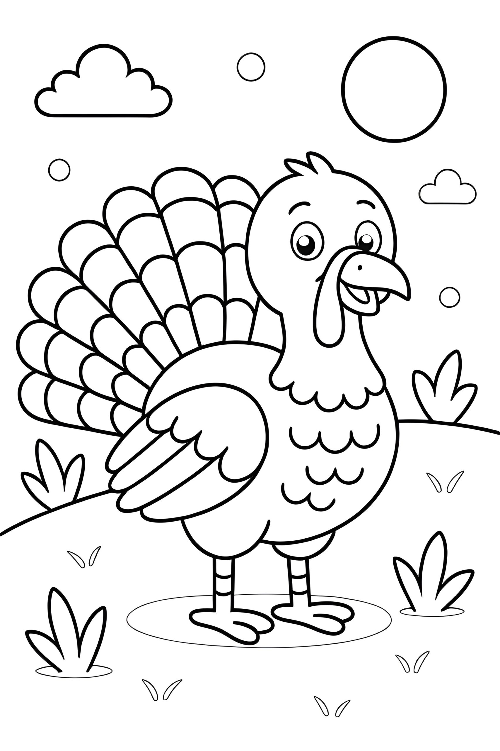 turkey picture coloring page