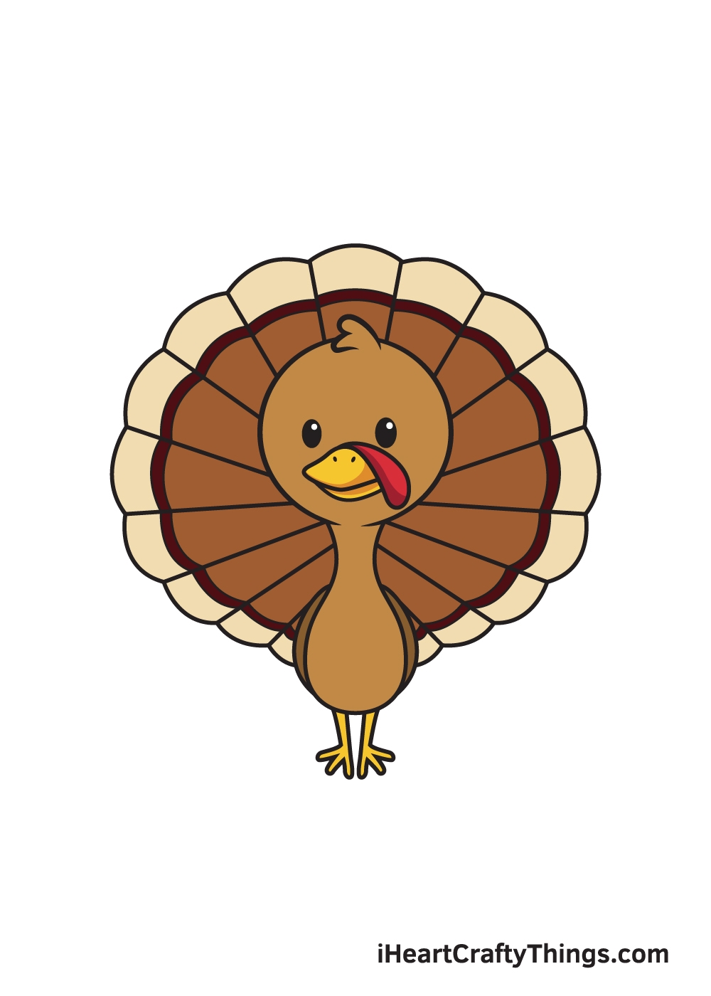 Turkey Drawing How To Draw A Turkey Step By Step