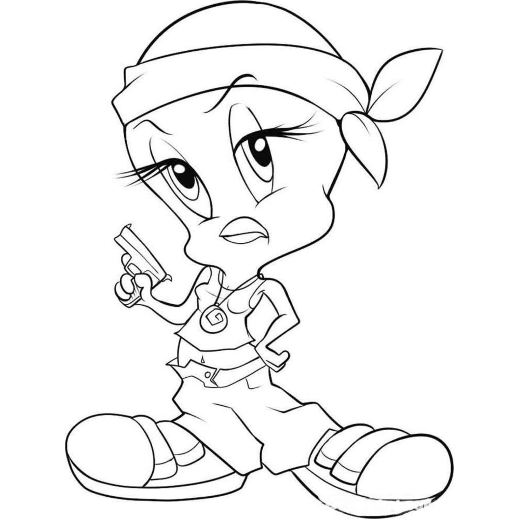 TWEETY BIRD Coloring PDF Pages For Kids Instant Download 14 