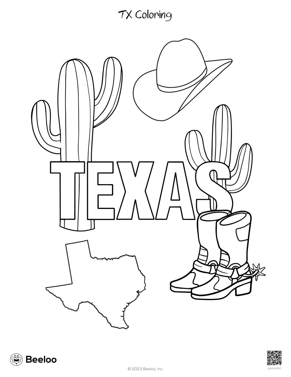 texas coloring pages printable