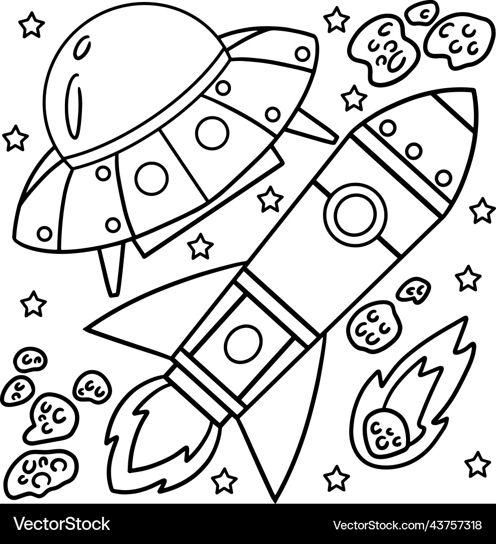 rocket ship coloring sheet