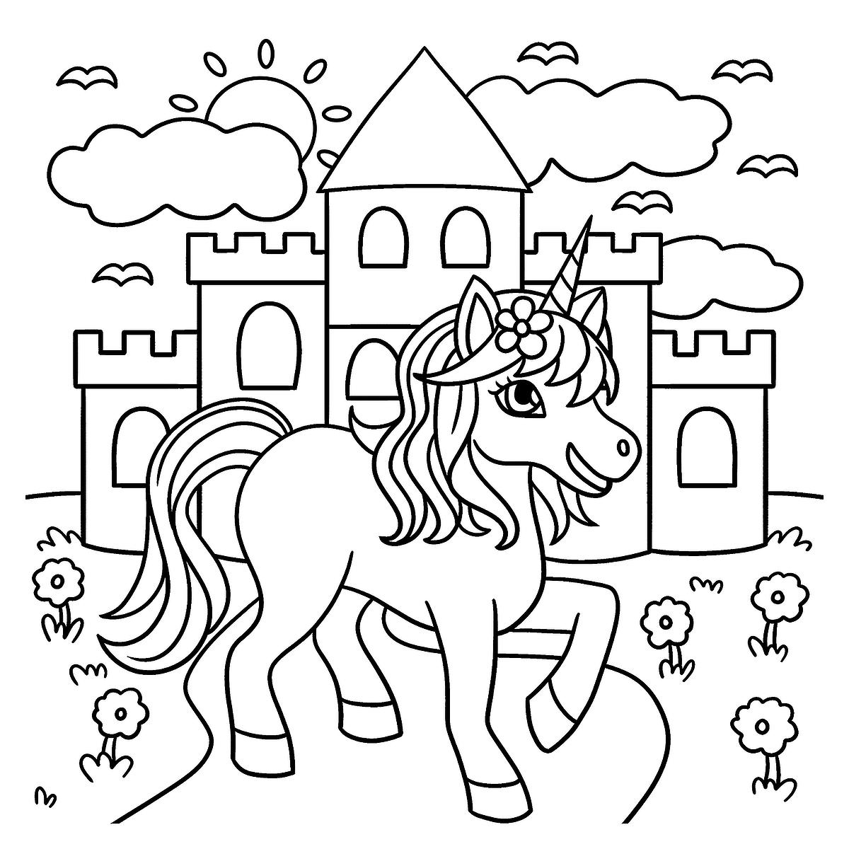 printable unicorn coloring pages