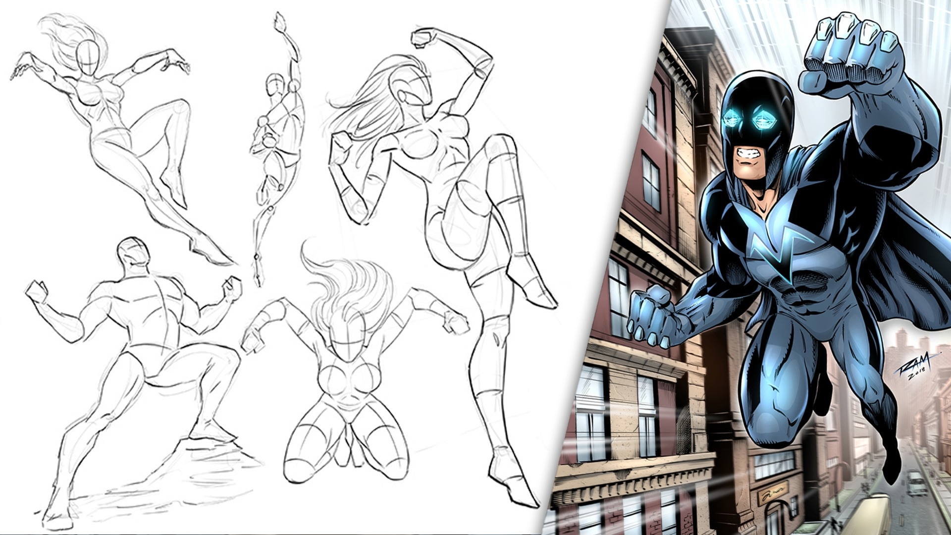 Update On How To Draw Dynamic Superheroes Start To Finish Ram 
