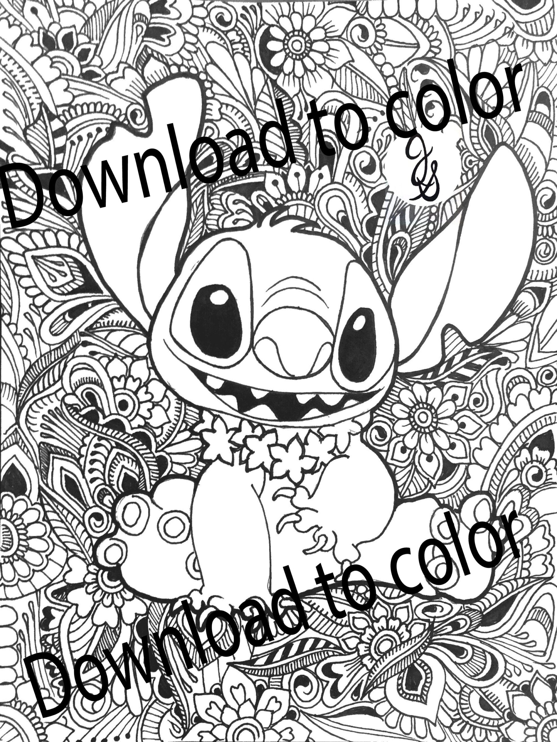 stich coloring sheet