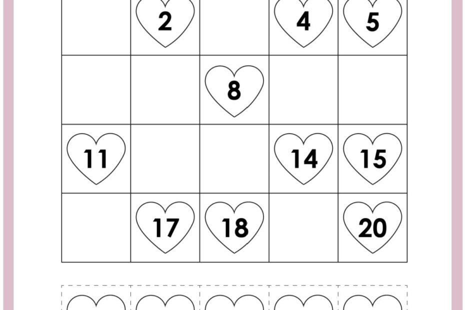 Valentine s Day Math Packet Preschool U0026 Kindergarten Kids Activity Zone