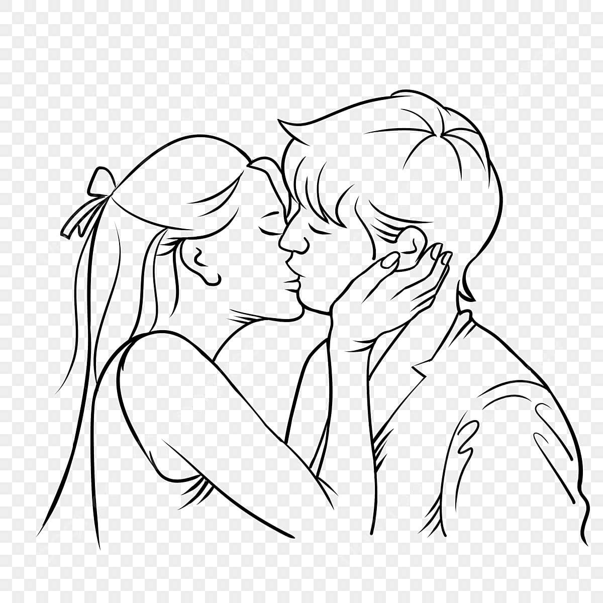 kiss drawing