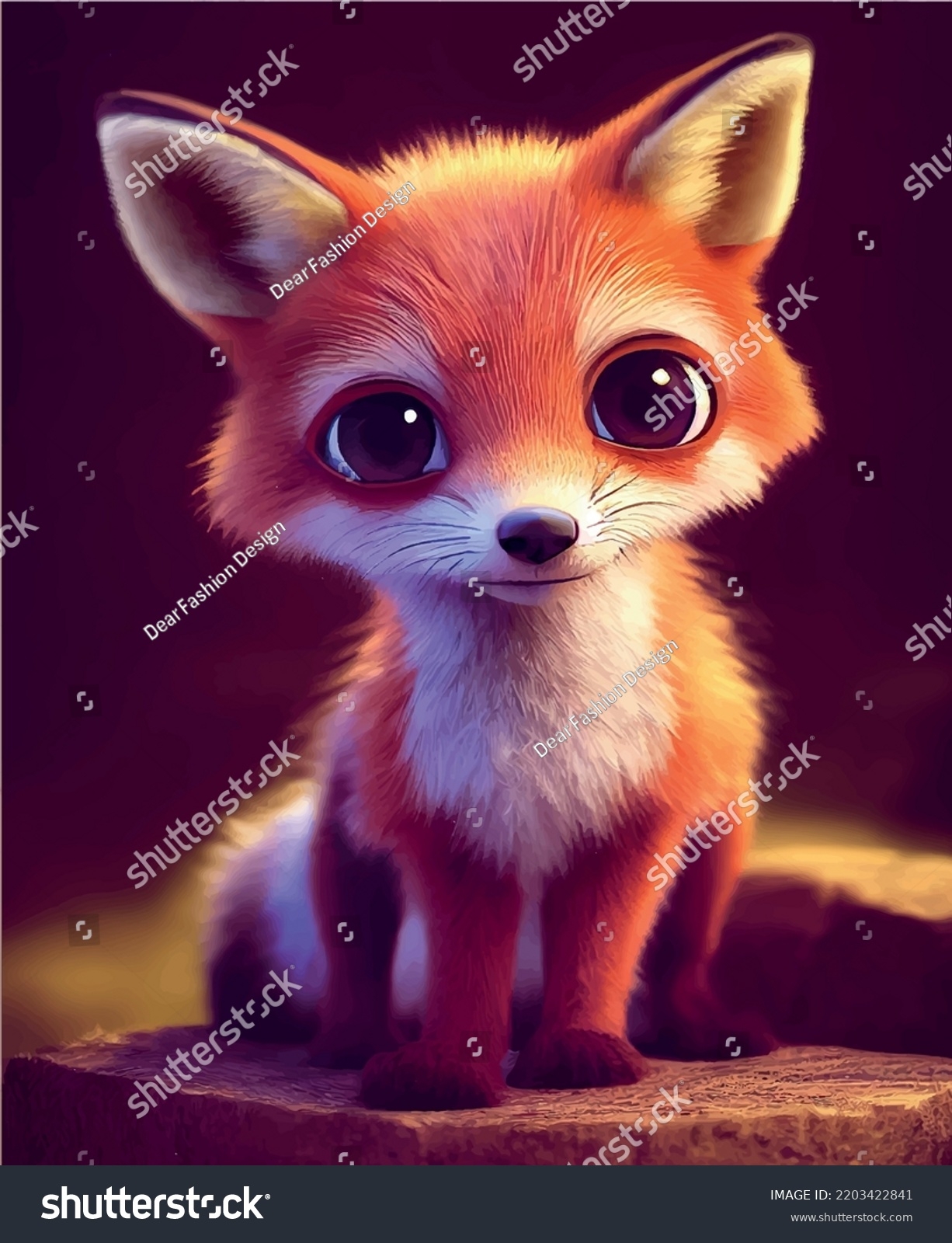 cute fox drawing