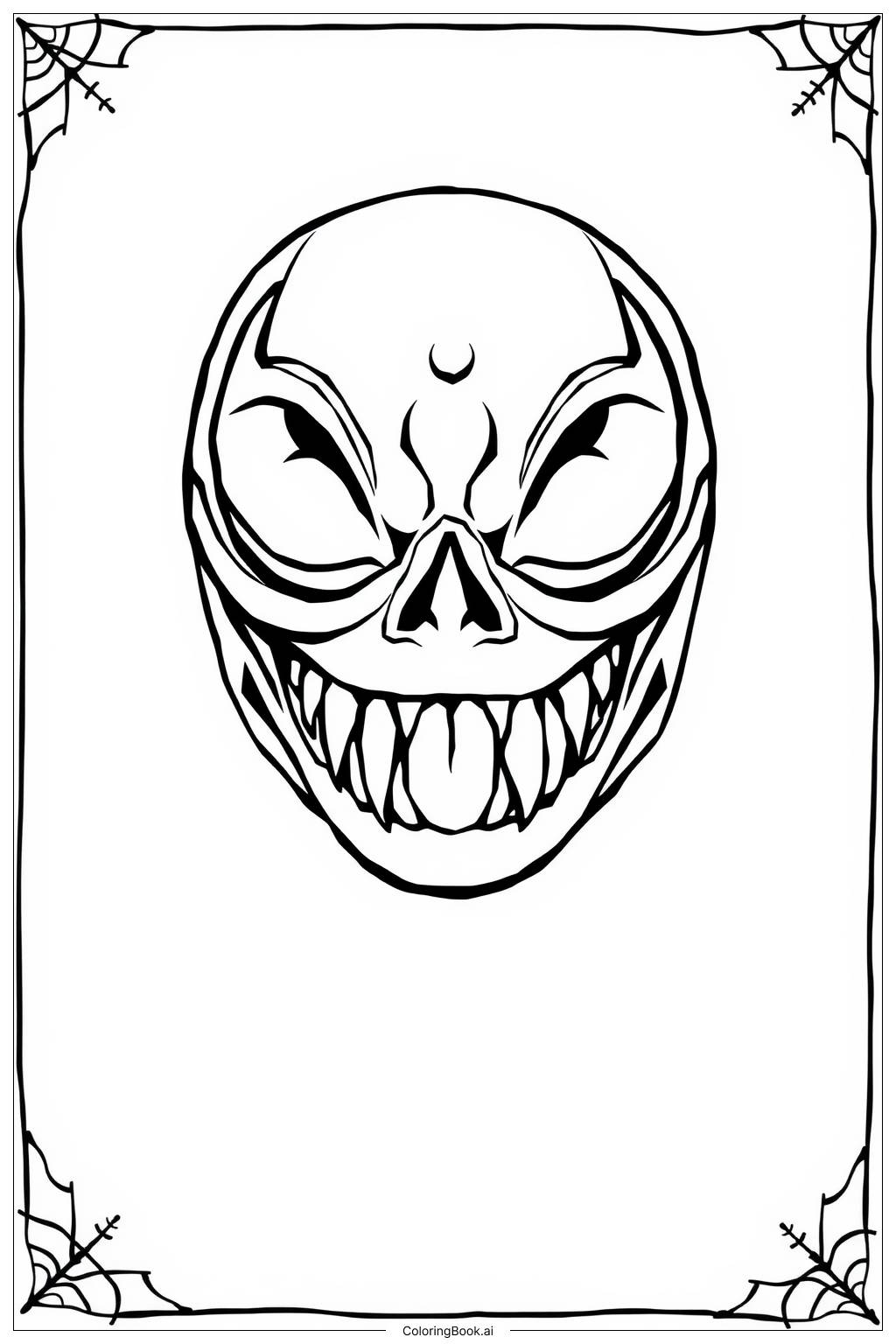 Venom Mask Coloring Page Free PDFu0026PNG Printable 