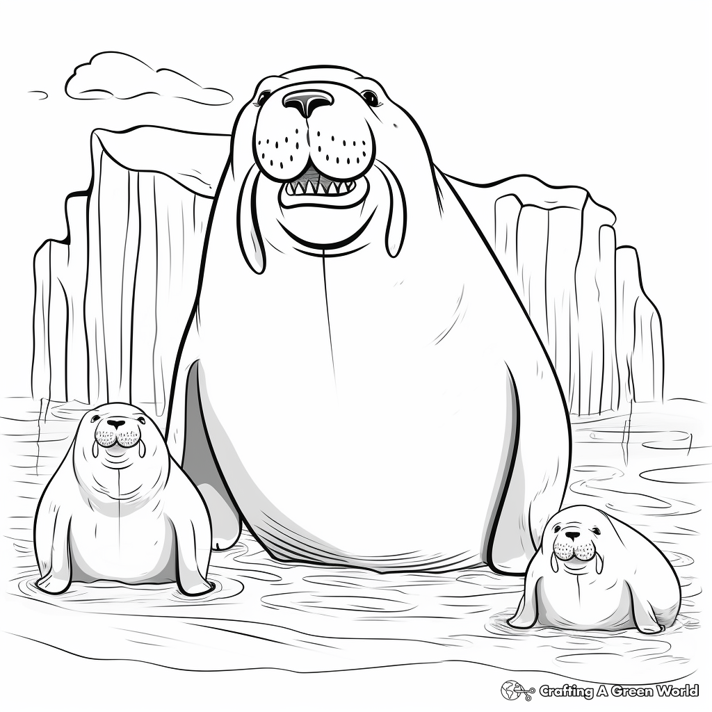 Walrus Coloring Pages Free U0026 Printable 