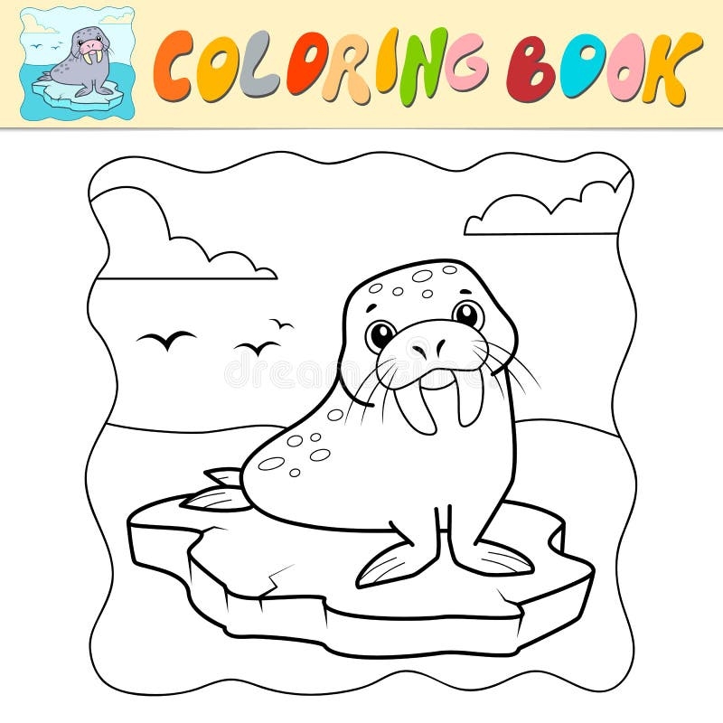 Walrus Coloring Pages Stock Illustrations 31 Walrus Coloring 