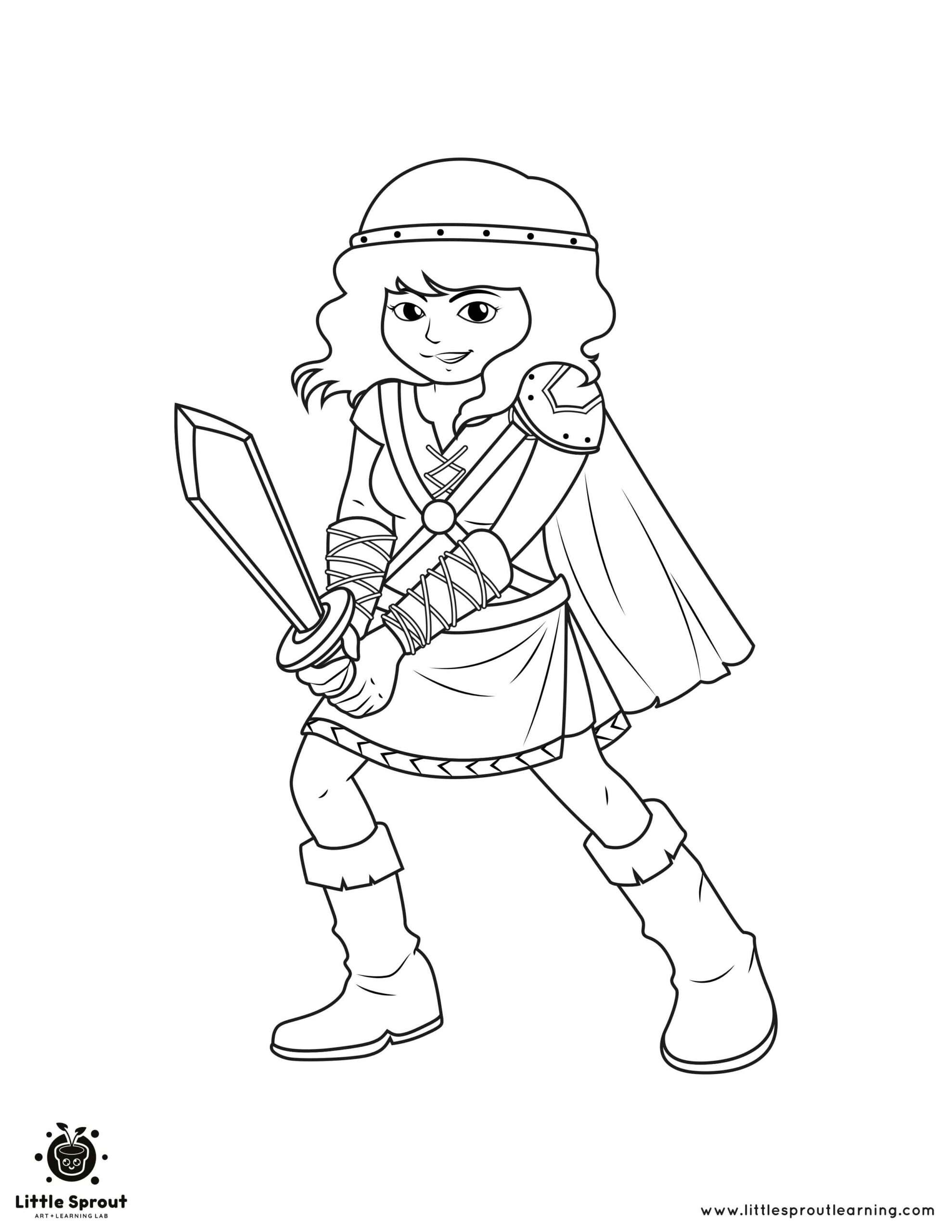 Warrior Princess Superhero Little Sprout Art Learning