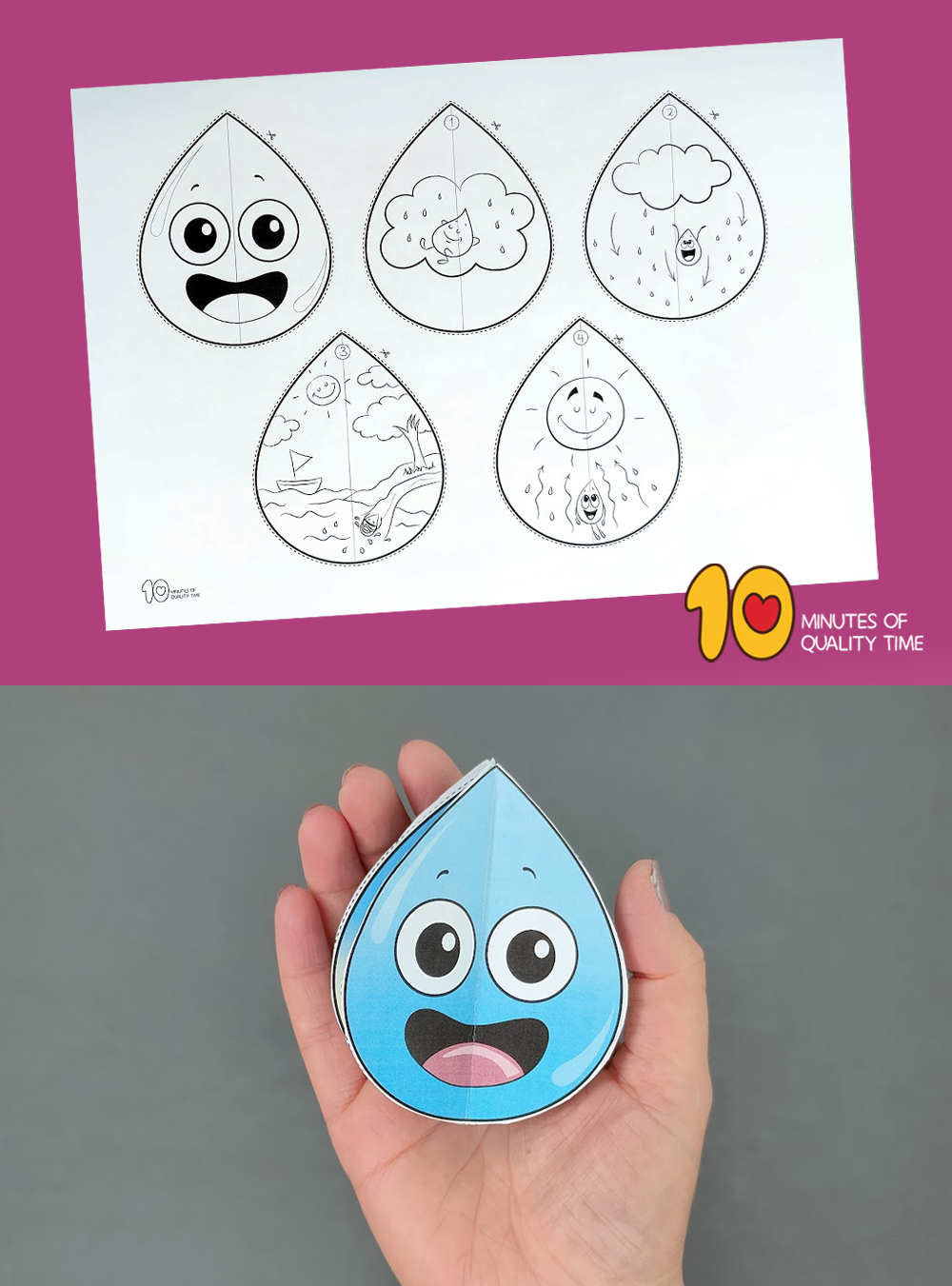 Water Cycle Craft 10 Minutes Of Quality Time