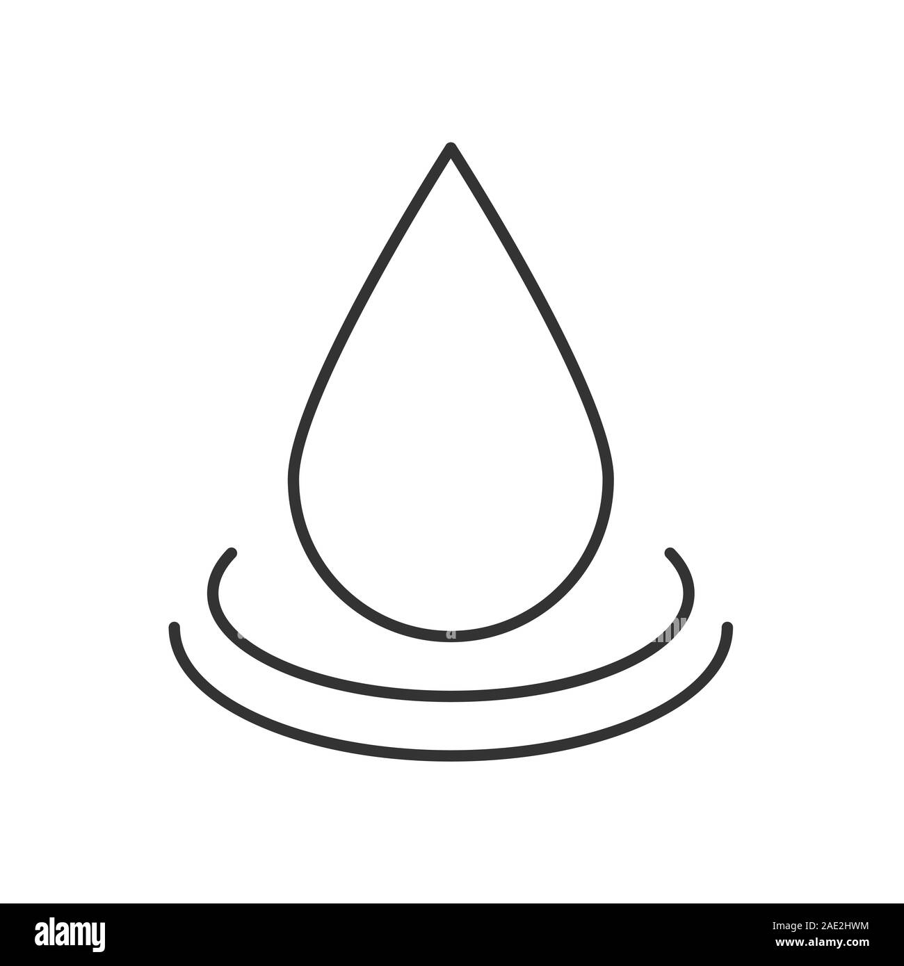 Water Drop Linear Icon Thin Line Illustration Liquid Droplet Contour Symbol Vector Isolated Outline Drawing Stock Vector Image U0026 Art Alamy