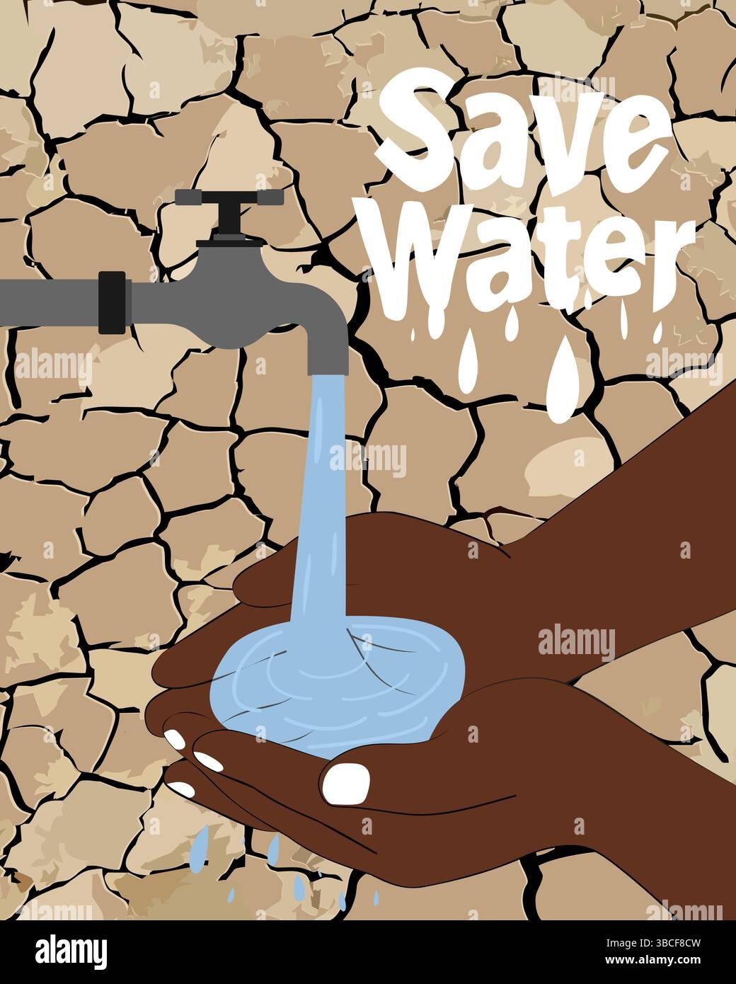 africa water scarcity drawing