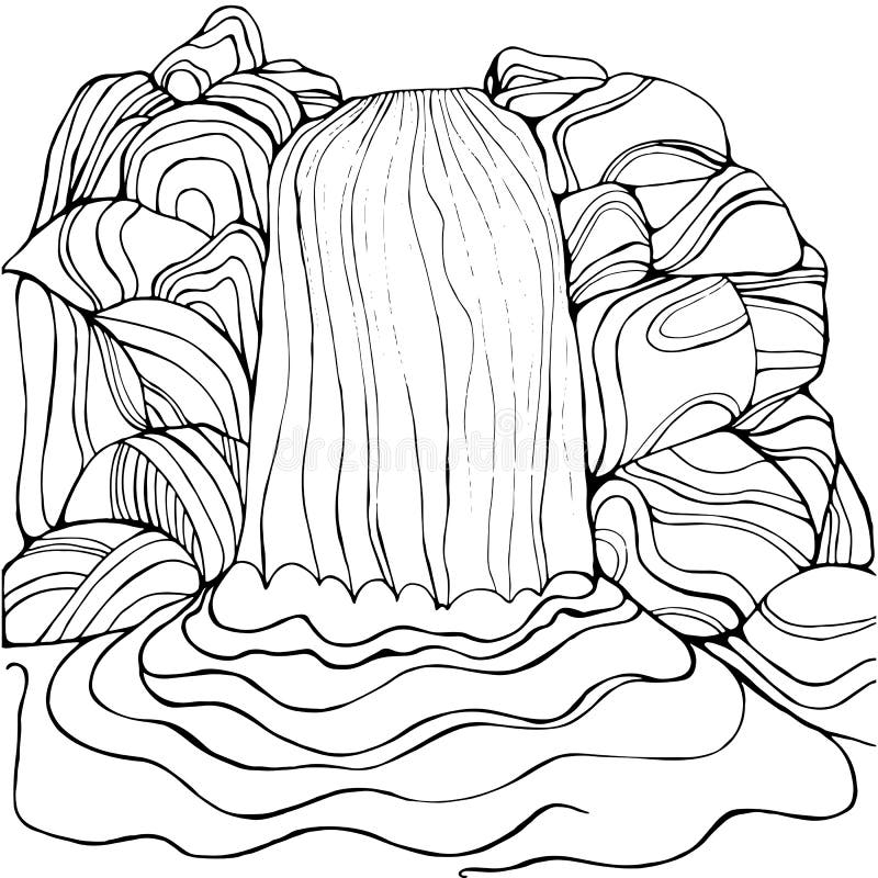 waterfall colouring sheets