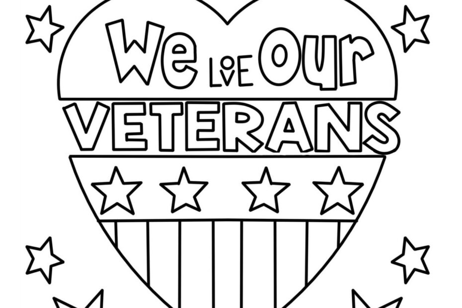 We Love Our Veterans Coloring Pages For Kids